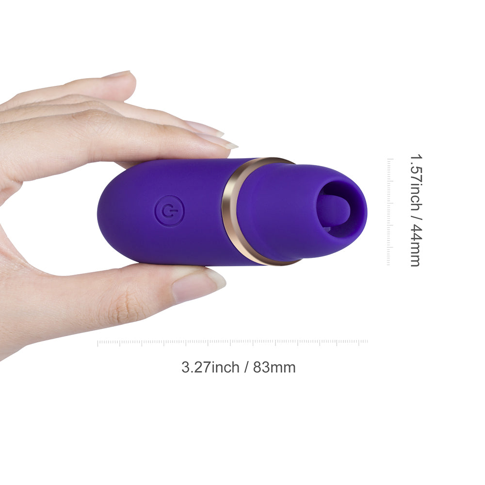 Honey Play Box Abby Mini Clit Tongue Licking Vibrator Purple - Fantasies Boutique