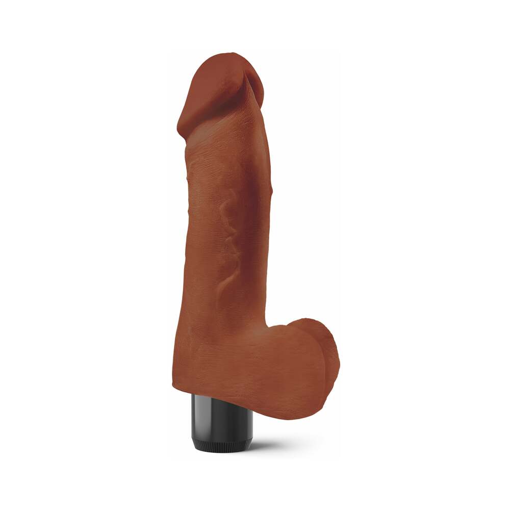 Real Feel Lifelike Toyz No. 2 Realistic 7.25 in. Vibrating Dildo With Balls Brown - Fantasies Boutique