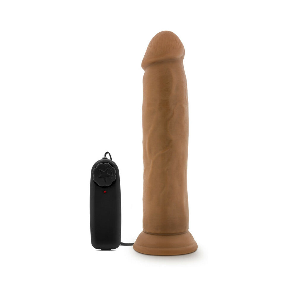 Dr. Skin Dr. Throb Realistic 9.5 in. Vibrating Dildo Tan - Fantasies Boutique