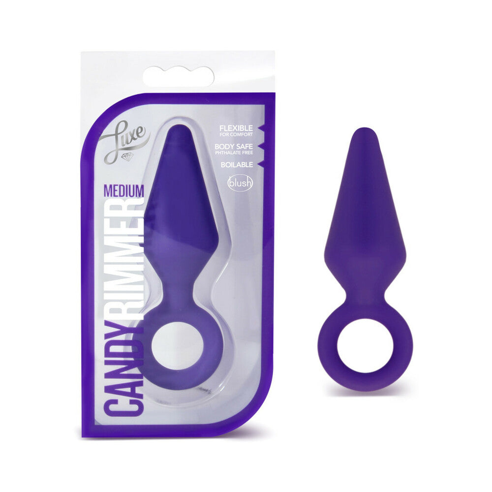 Blush Luxe Candy Rimmer Medium Silicone Anal Plug Purple - Fantasies Boutique