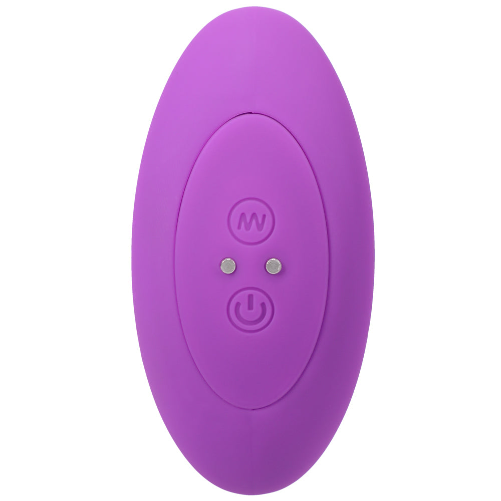 A-Play BEADED VIBE Rechargeable Silicone Anal Plug with Remote Purple - Fantasies Boutique