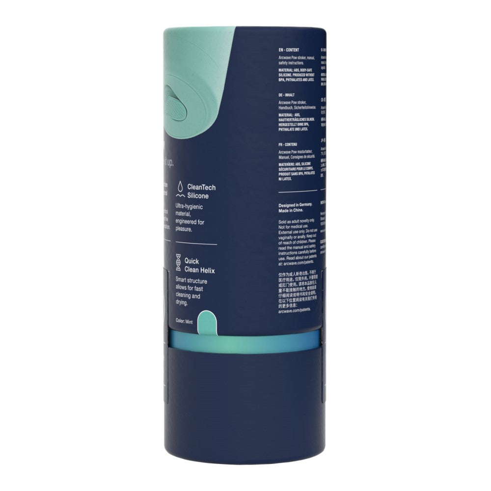 Arcwave Pow Silicone Stroker with Suction Control Mint - Fantasies Boutique