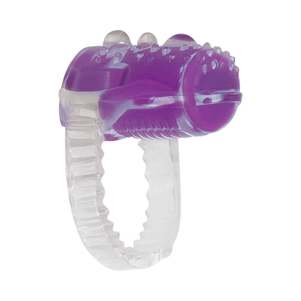 Evolved Ring True 3-Piece Vibrating Ring Set Clear/Purple - Fantasies Boutique