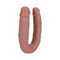 RealRock 5 in. U-Shaped Double Dildo Beige - Fantasies Boutique