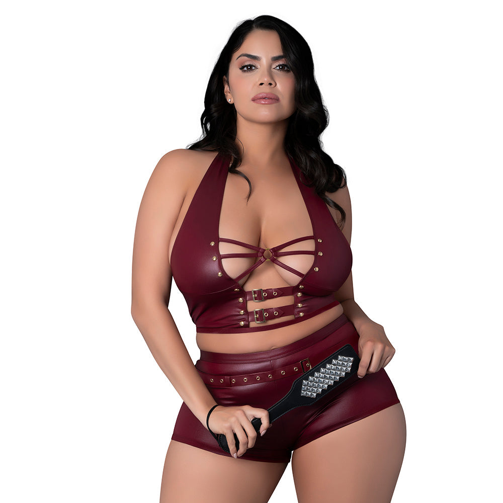 Lust Fetish Thalia Burgundy Queen Size