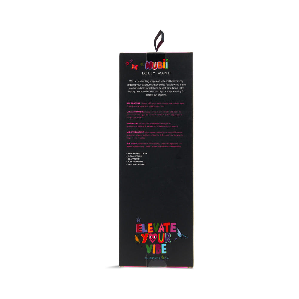 Nu Sensuelle Lolly Nubii Double-Ended Flexible Wand Black - Fantasies Boutique