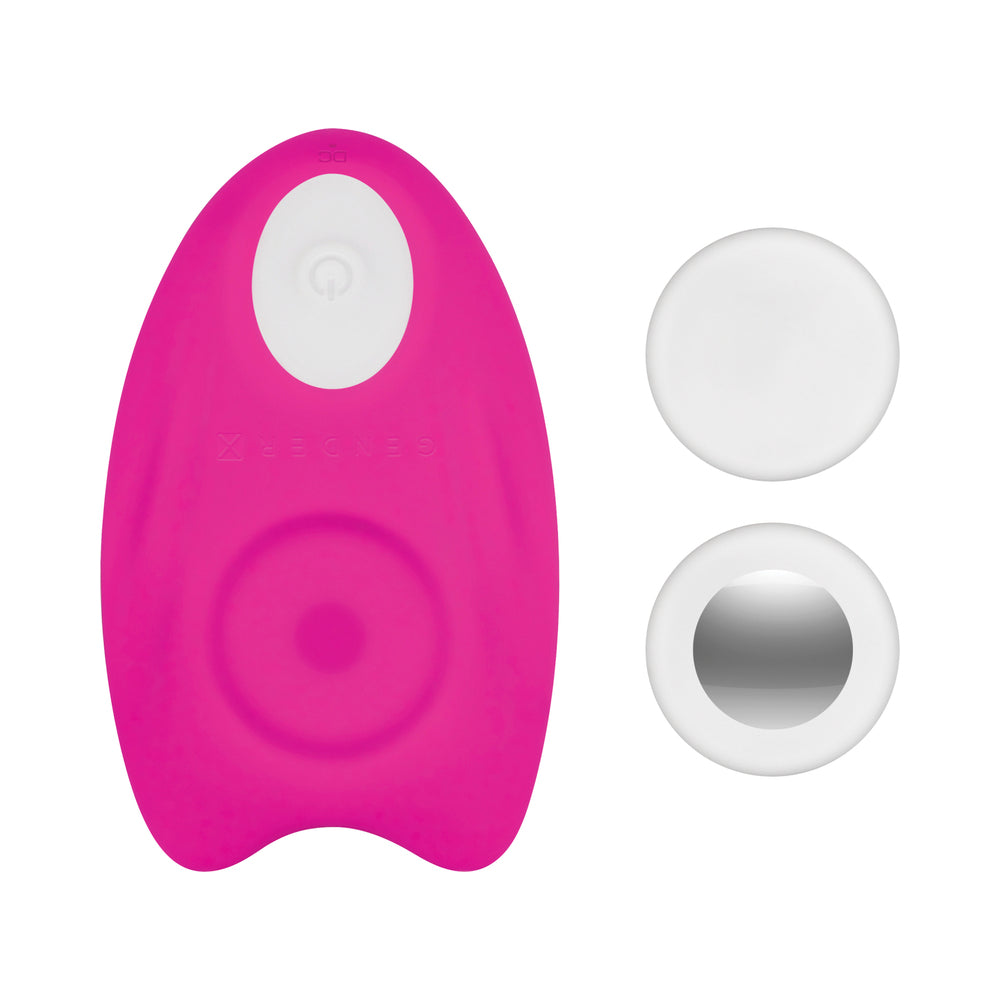 Gender X Under The Radar Rechargeable Remote-Controlled Magnetic Silicone Underwear Vibrator Pink - Fantasies Boutique