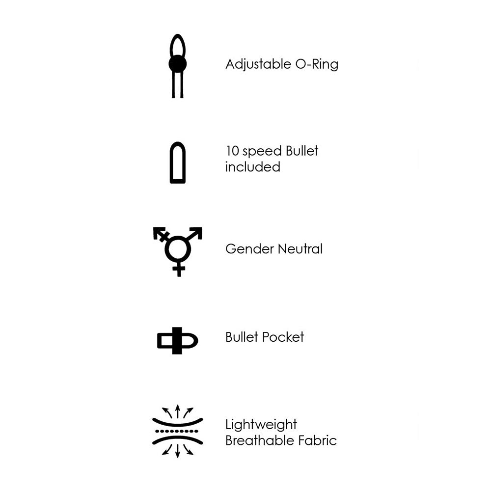 Ouch! Vibrating Strap-on Boxer Black XL/2XL - Fantasies Boutique