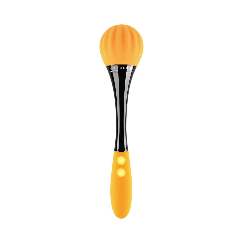 Gender X Sunflower Rechargeable Dual-Ended Silicone Wand Vibrator Yellow - Fantasies Boutique