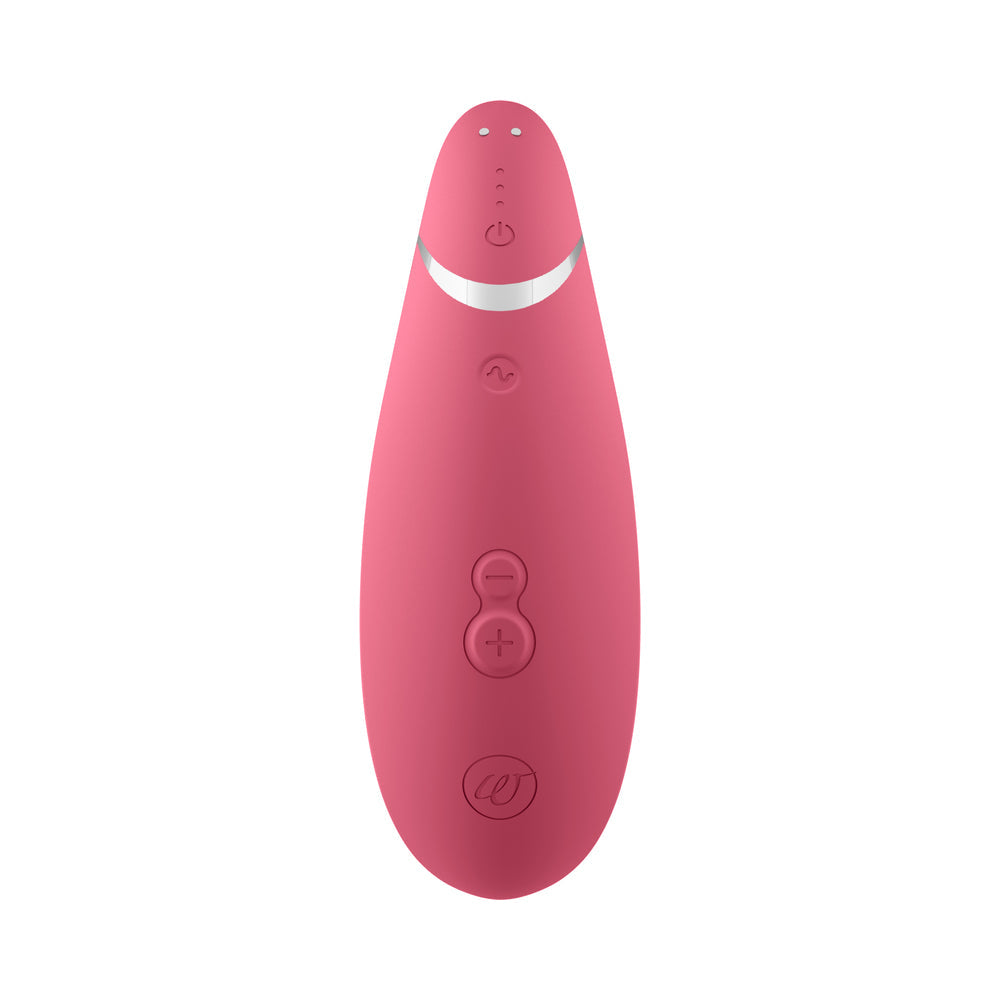 Womanizer Premium 2 Rechargeable Silicone Luxurious Pleasure Air Clitoral Stimulator Raspberry - Fantasies Boutique