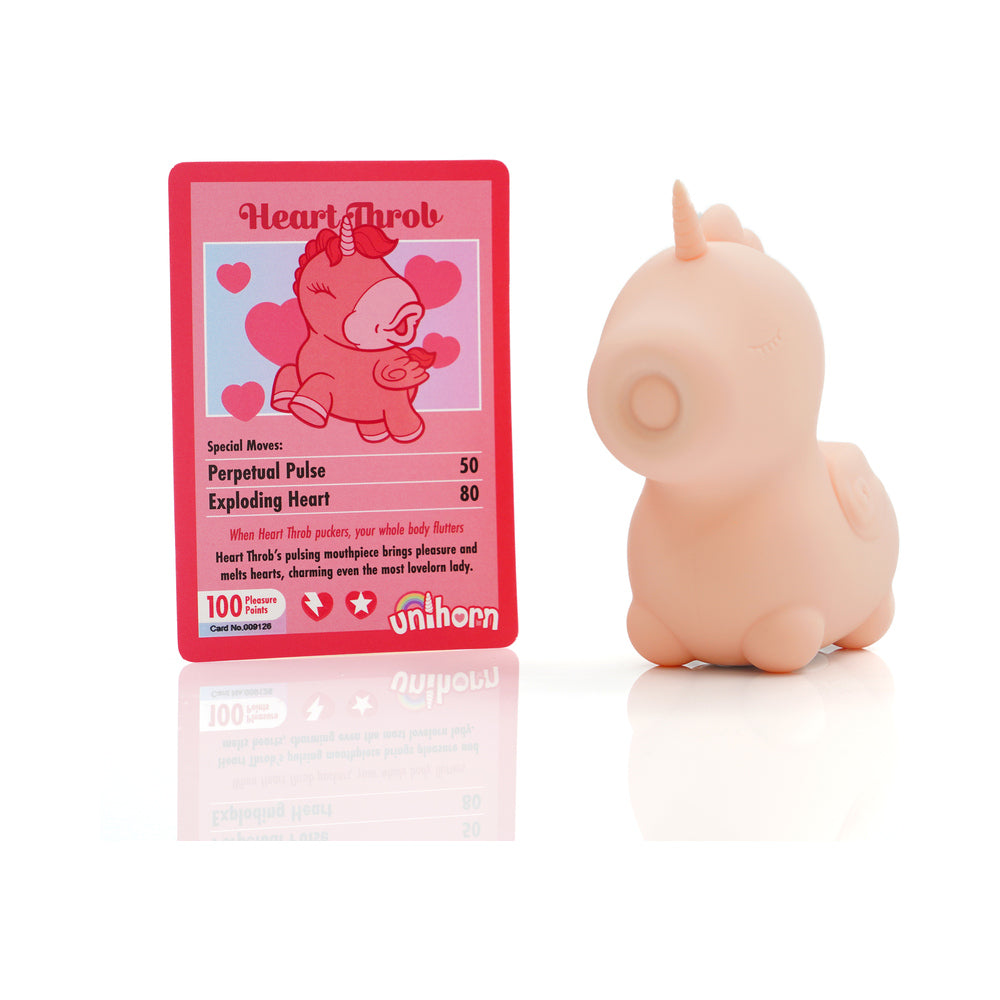 Unihorn Heart Throb Pulsing Vibrator Pink