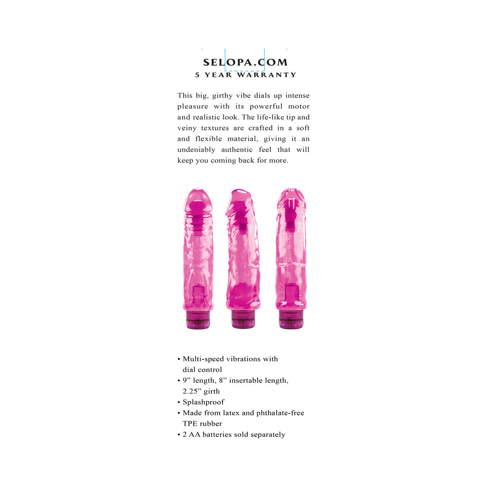 Selopa Thicc Boi Vibrating Vibe Rubber Pink - Fantasies Boutique