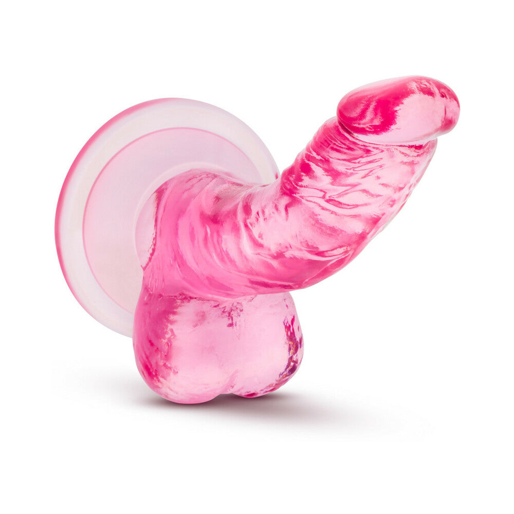Blush Naturally Yours 4 in. Mini Cock Realistic Dildo with Balls & Suction Cup Pink - Fantasies Boutique