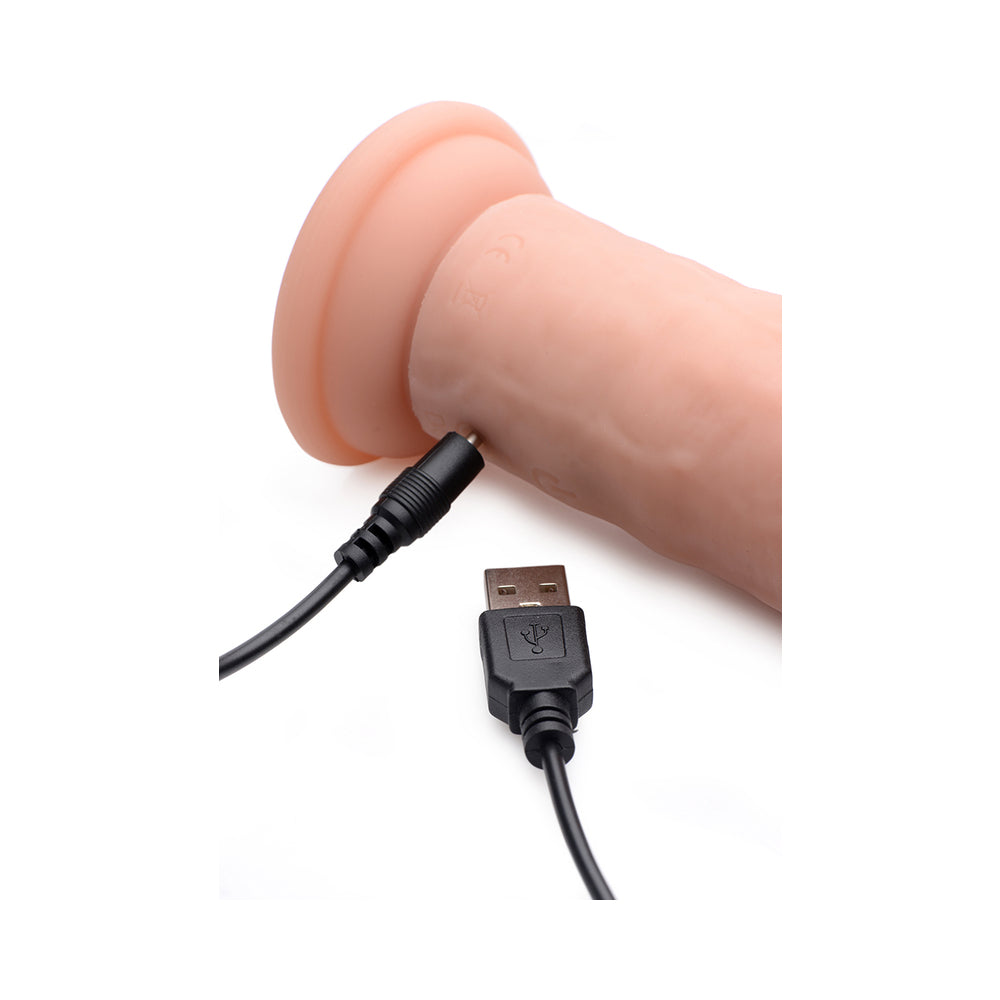 Curve Toys Big Shot 7 in. Vibrating Silicone Dildo with Suction Cup Light - Fantasies Boutique