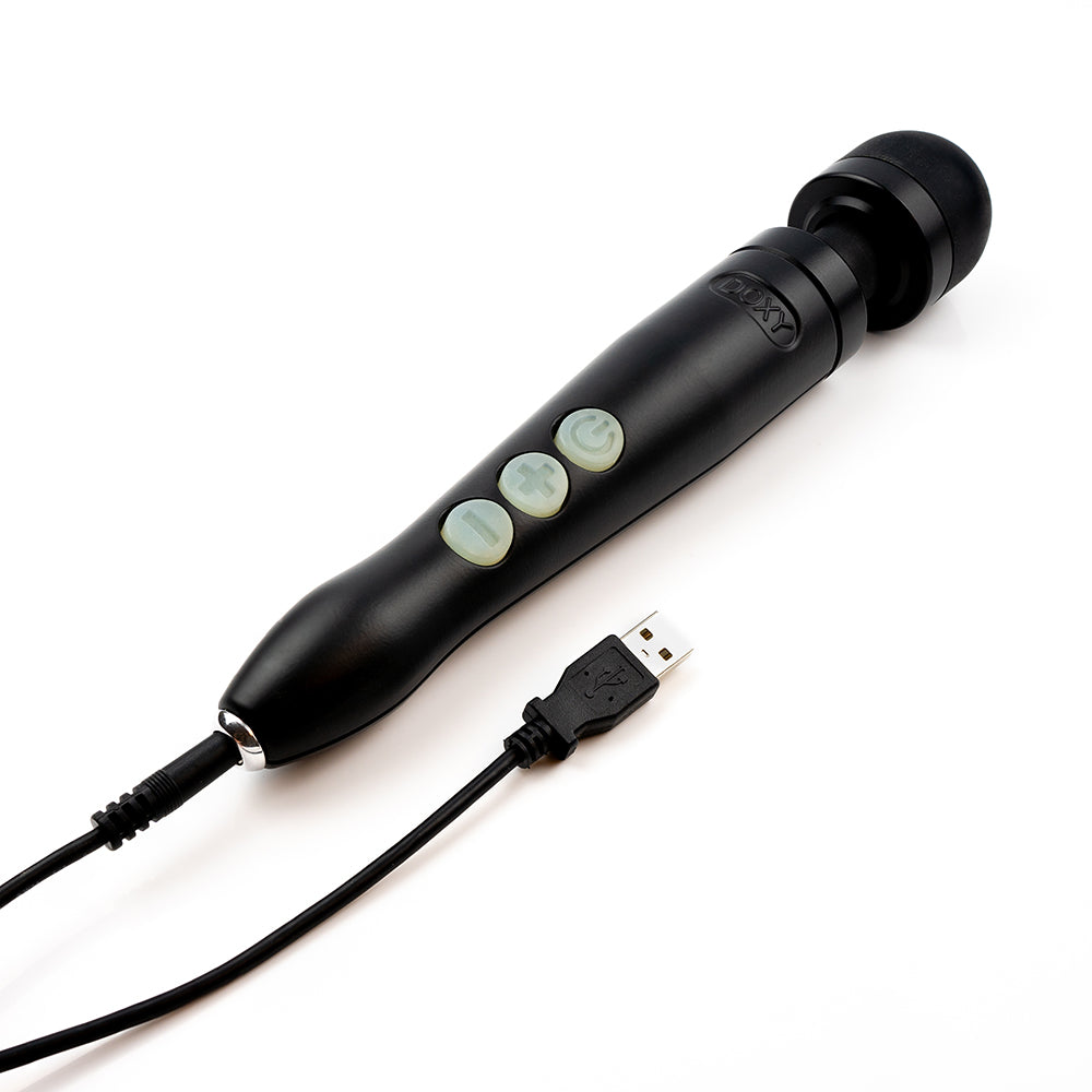 Doxy Die Cast 3R Rechargeable Compact Wand Vibrator Matte Black - Fantasies Boutique