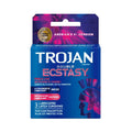 Trojan Double Ecstasy Latex Condoms (3) - Fantasies Boutique
