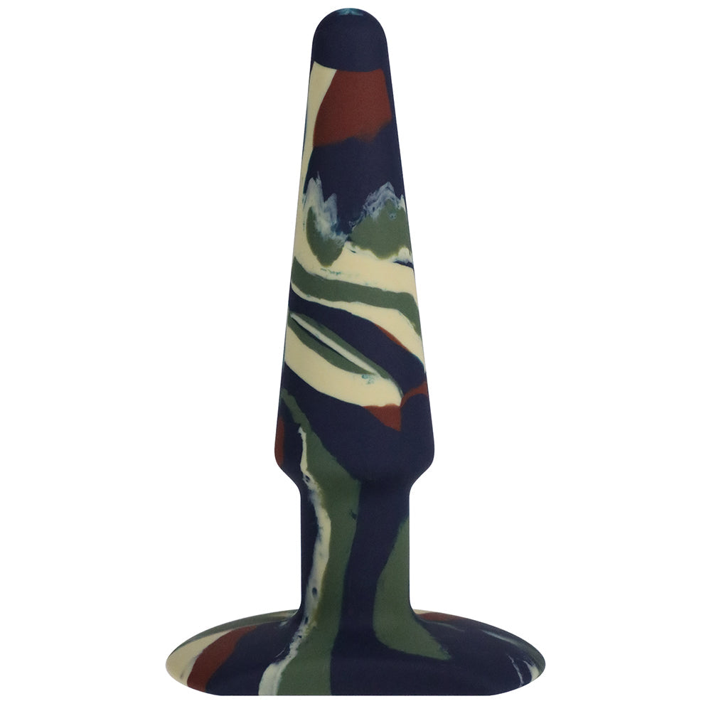 A-Play Groovy 5 in. Silicone Anal Plug Camouflage - Fantasies Boutique