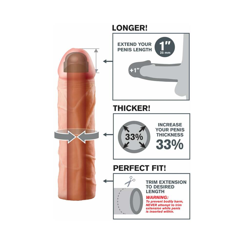 Fantasy X-tensions Perfect 1 in. Extension Beige - Fantasies Boutique