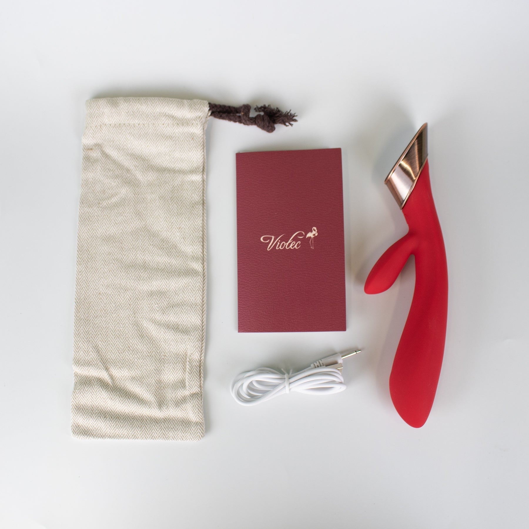 Metis Touch Panel Rabbit Vibrator Red - Fantasies Boutique