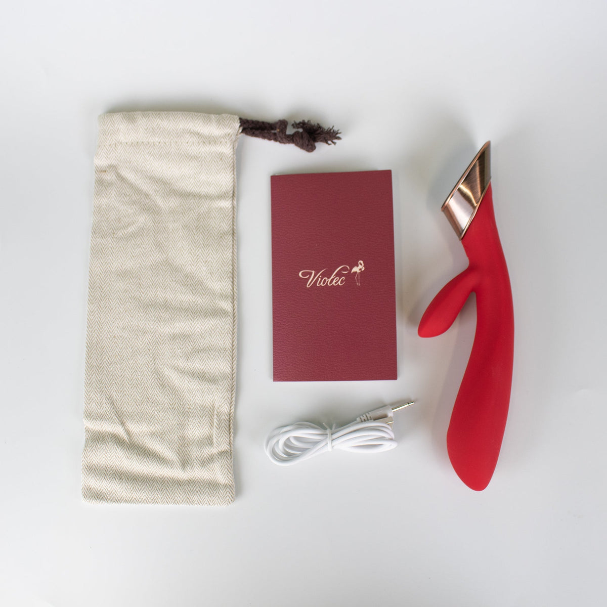 Metis Touch Panel Rabbit Vibrator Red - Fantasies Boutique