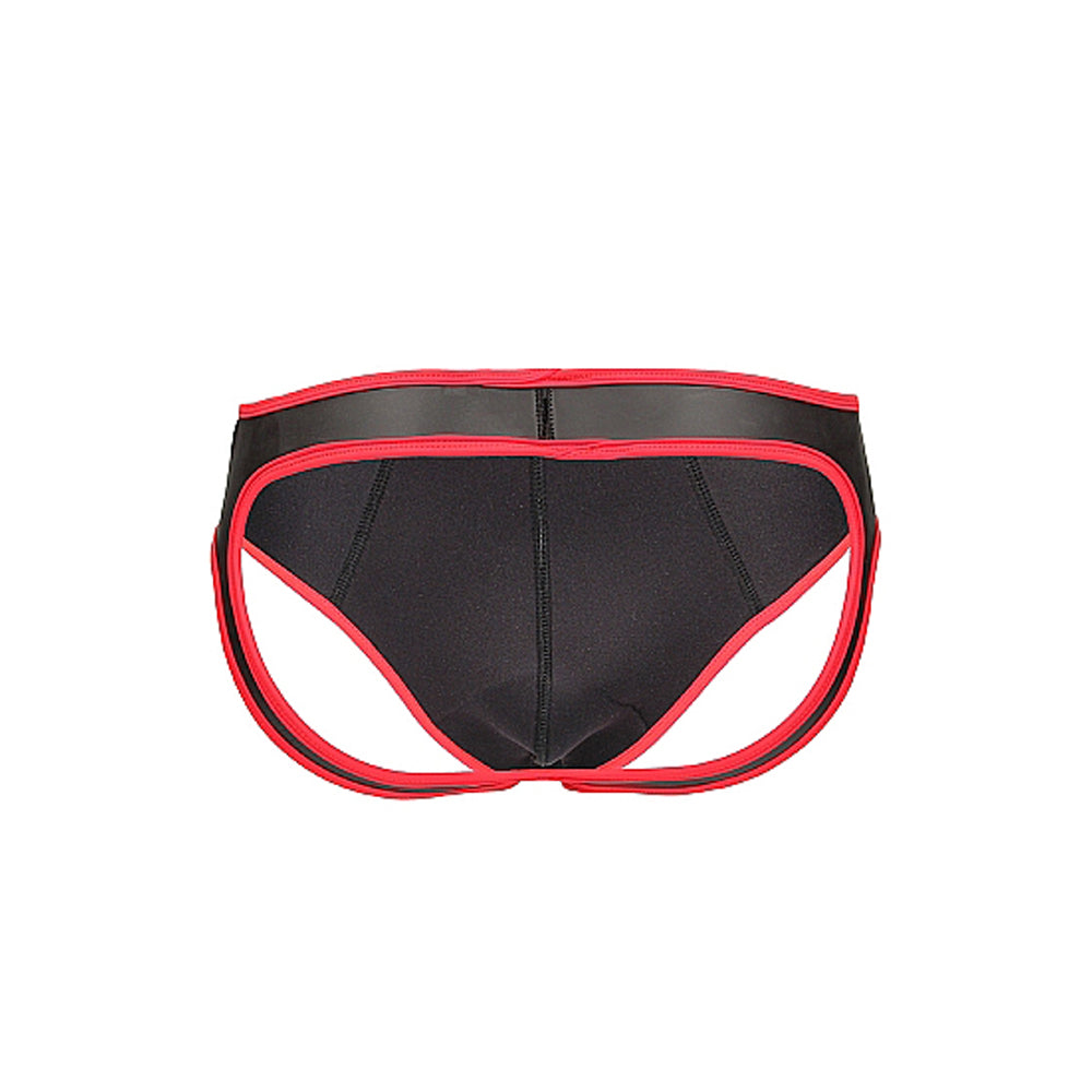Ouch! Puppy Play Neoprene Jockstrap Red S/M - Fantasies Boutique