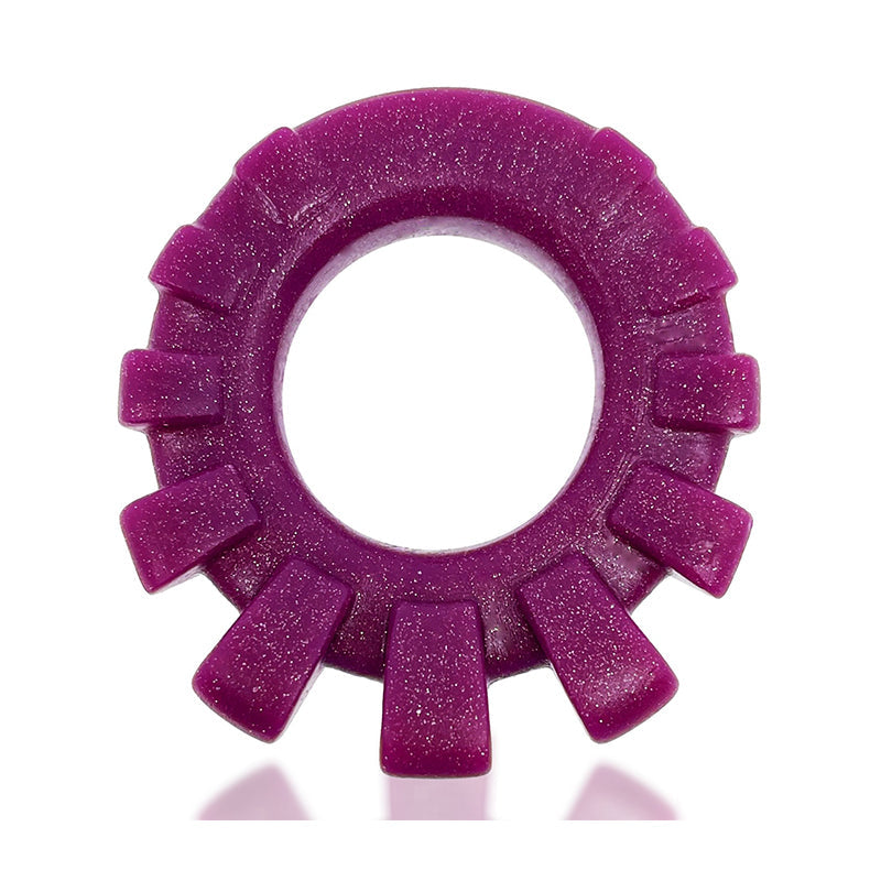 Oxballs Cock-Lug Lugged Cockring Silicone Plum - Fantasies Boutique