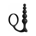 Pipedream Anal Fantasy Collection Silicone Ass-Gasm Cockring Anal Beads Black - Fantasies Boutique