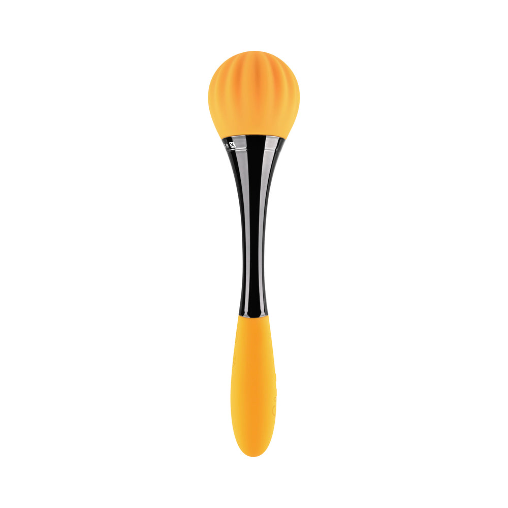Gender X Sunflower Rechargeable Dual-Ended Silicone Wand Vibrator Yellow - Fantasies Boutique