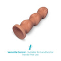 b-Vibe Headz 10.5 in. Multi-Bulb Dildo with Flared Base