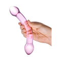Glas 7.25 in. Double Trouble Purple Glass Dildo - Fantasies Boutique