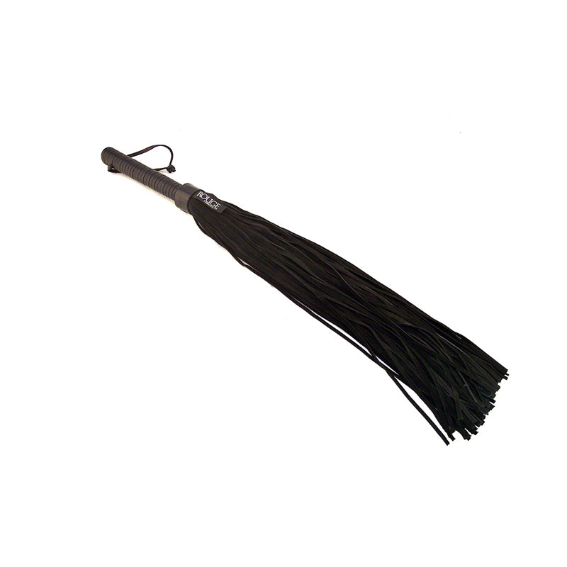 Rouge Flogger, Suede w/Leather Handle Black - Fantasies Boutique