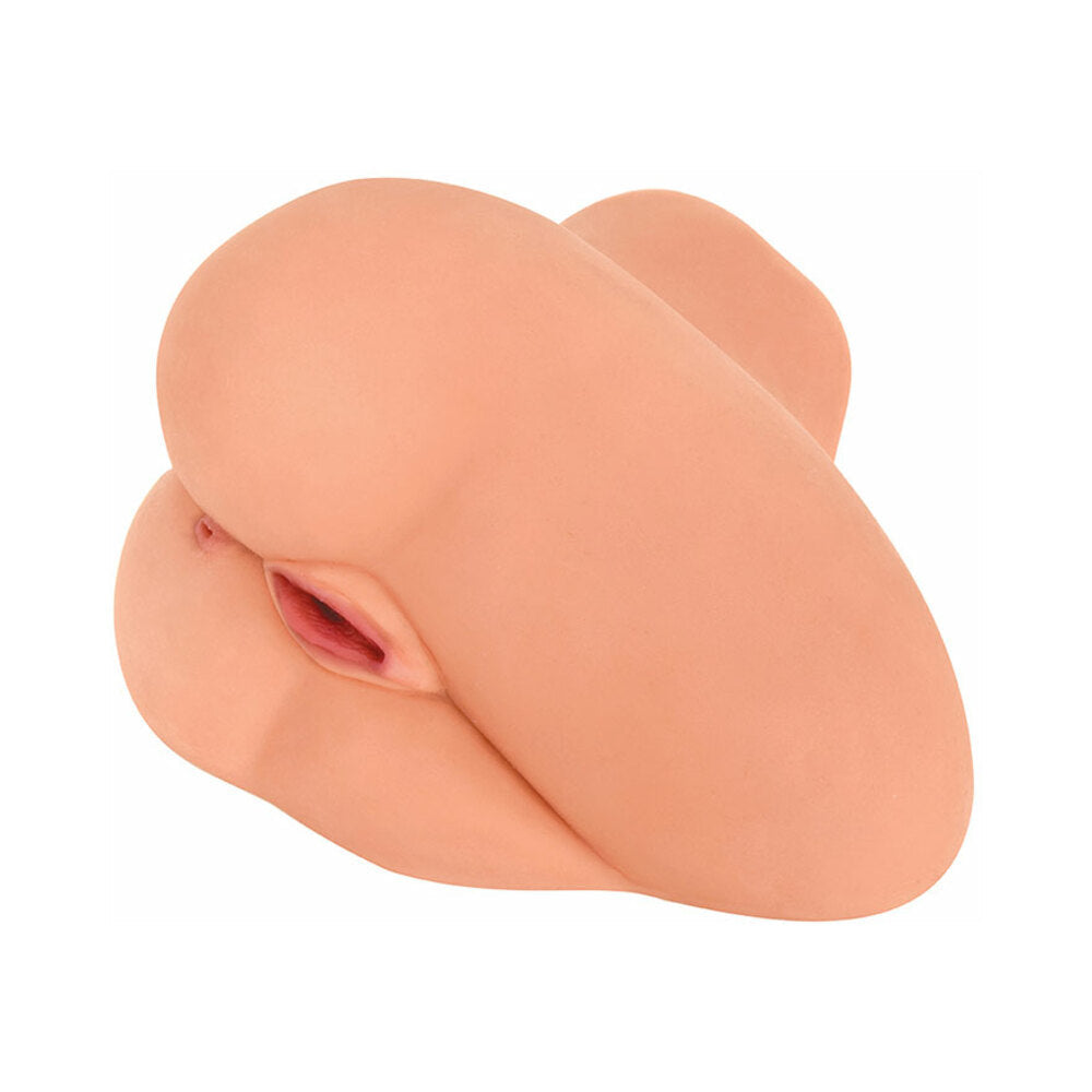 Curve Toys Mistress Perfect Fuck Casey Side Saddle Vibrating Dual Entry Masturbator Beige - Fantasies Boutique