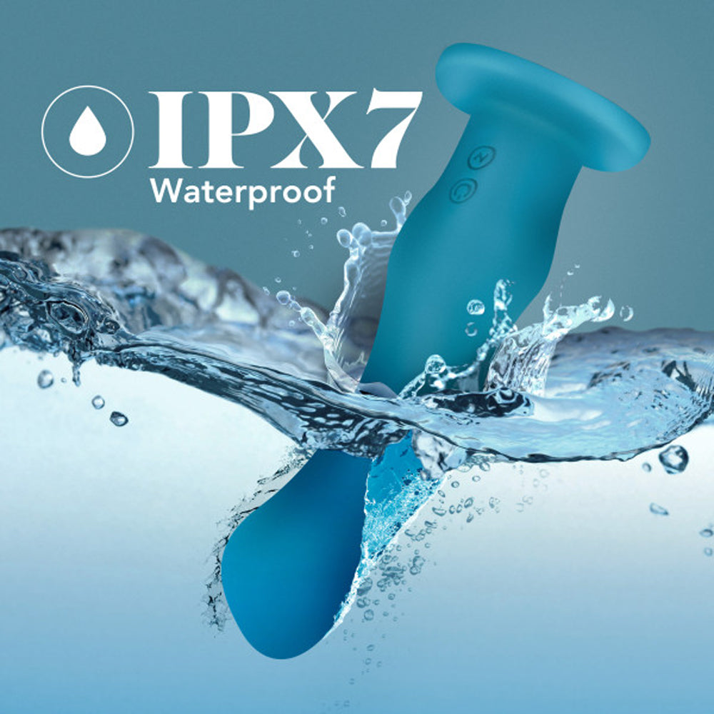 Impressions Miami Rechargeable Silicone 6.5 in. Vibrating Dildo Teal