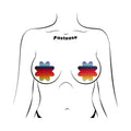 Pastease Retro Horizon Color Petal Breast Pasties