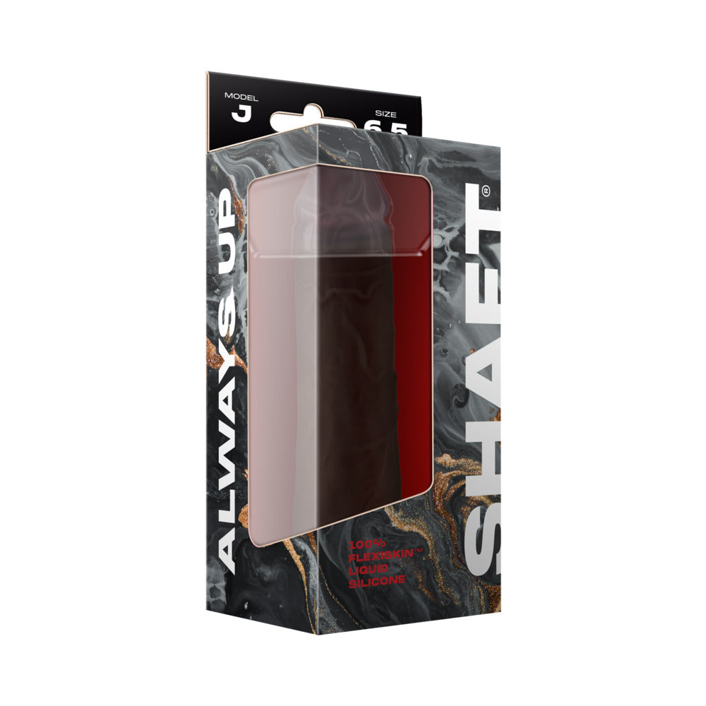 Shaft Model J: 6.5 in. Dual Density Silicone Dildo Mahogany - Fantasies Boutique
