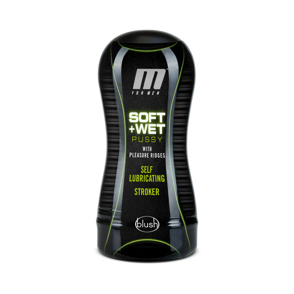 M for Men Soft + Wet Pussy with Pleasure Ridges Self-Lubricating Vagina Stroker Beige - Fantasies Boutique