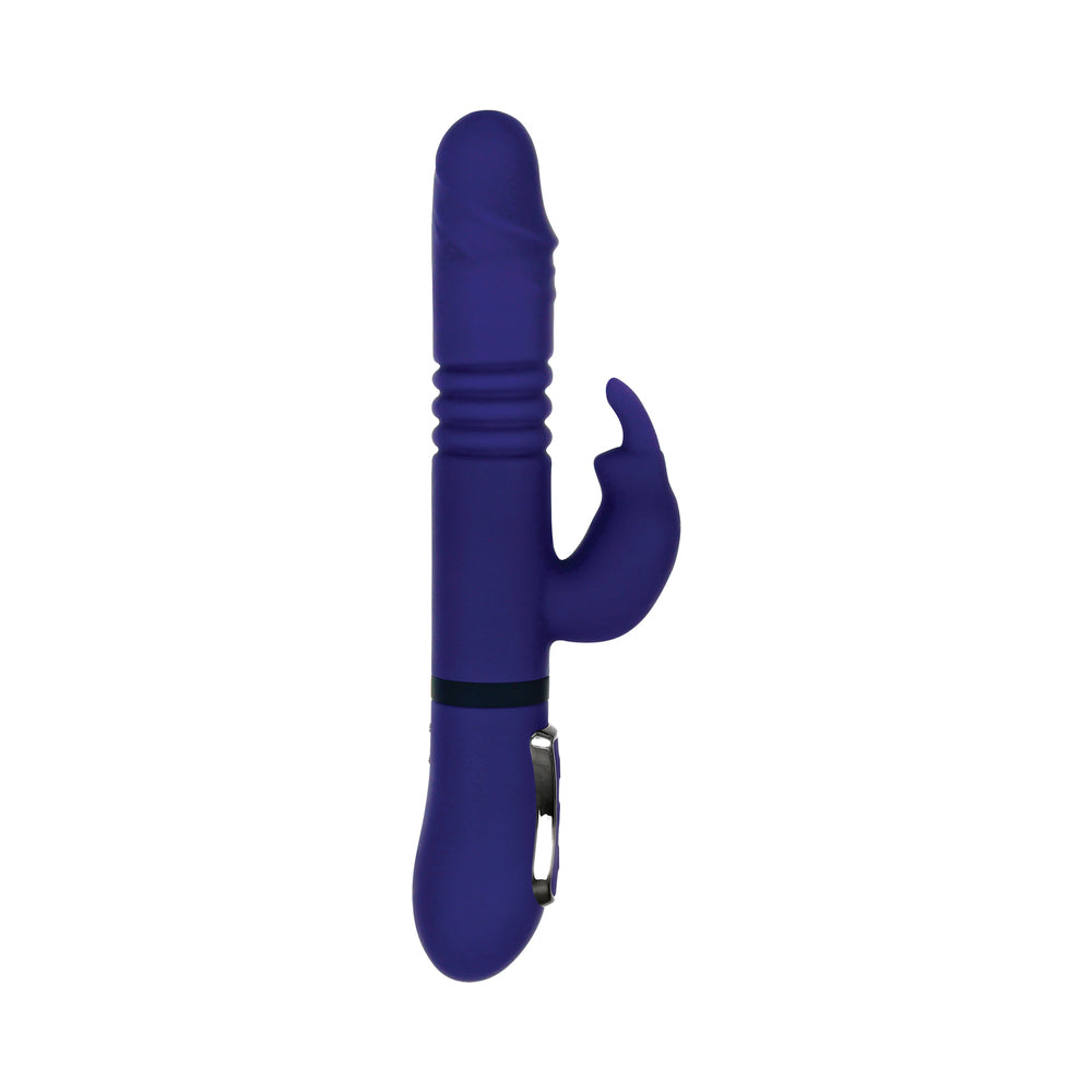 Gender X All In One Rechargeable Thrusting Rotating Silicone Rabbit Vibrator Purple - Fantasies Boutique