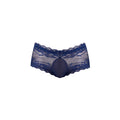 Male Power Sassy Lace Mini Short Sheer Pouch Navy XL