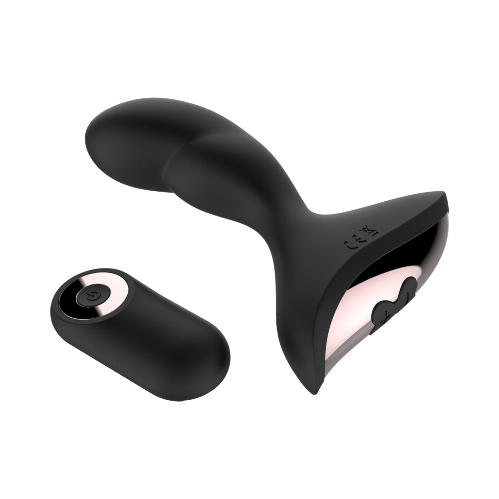 Gender Fluid Rumble Rechargeable Remote-Controlled Silicone Anal Vibrator Black - Fantasies Boutique
