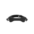 Ouch! Black & White Silicone Bone Gag With Adjustable Bonded Leather Straps Black