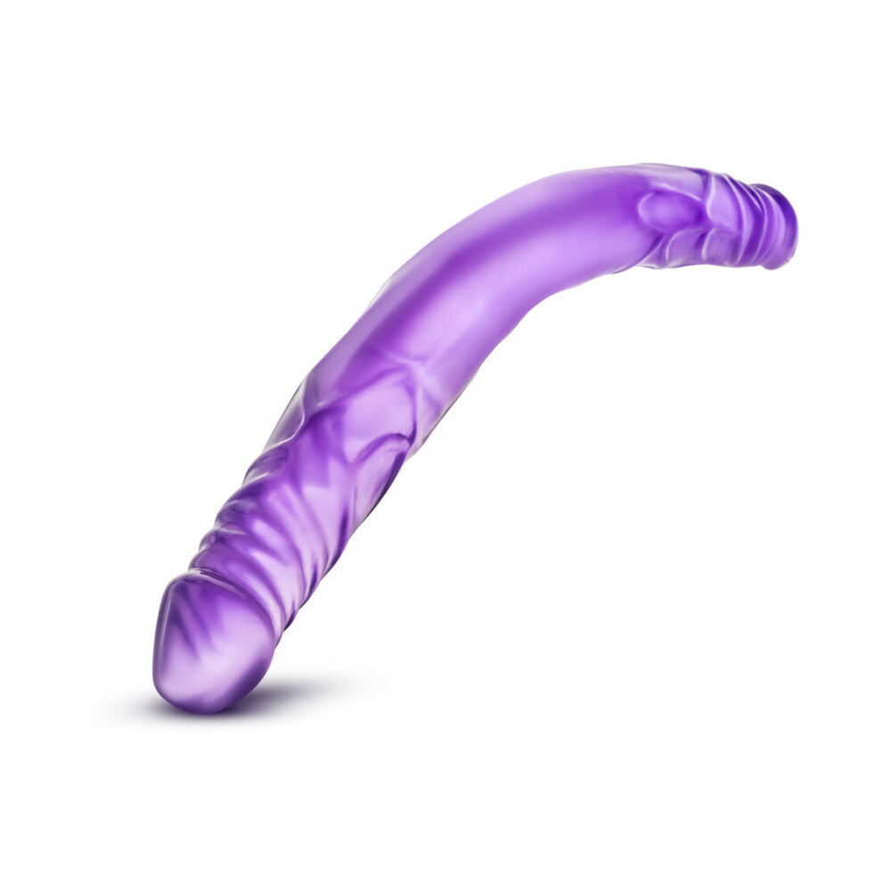 B Yours 14 in. Double Dildo Purple - Fantasies Boutique