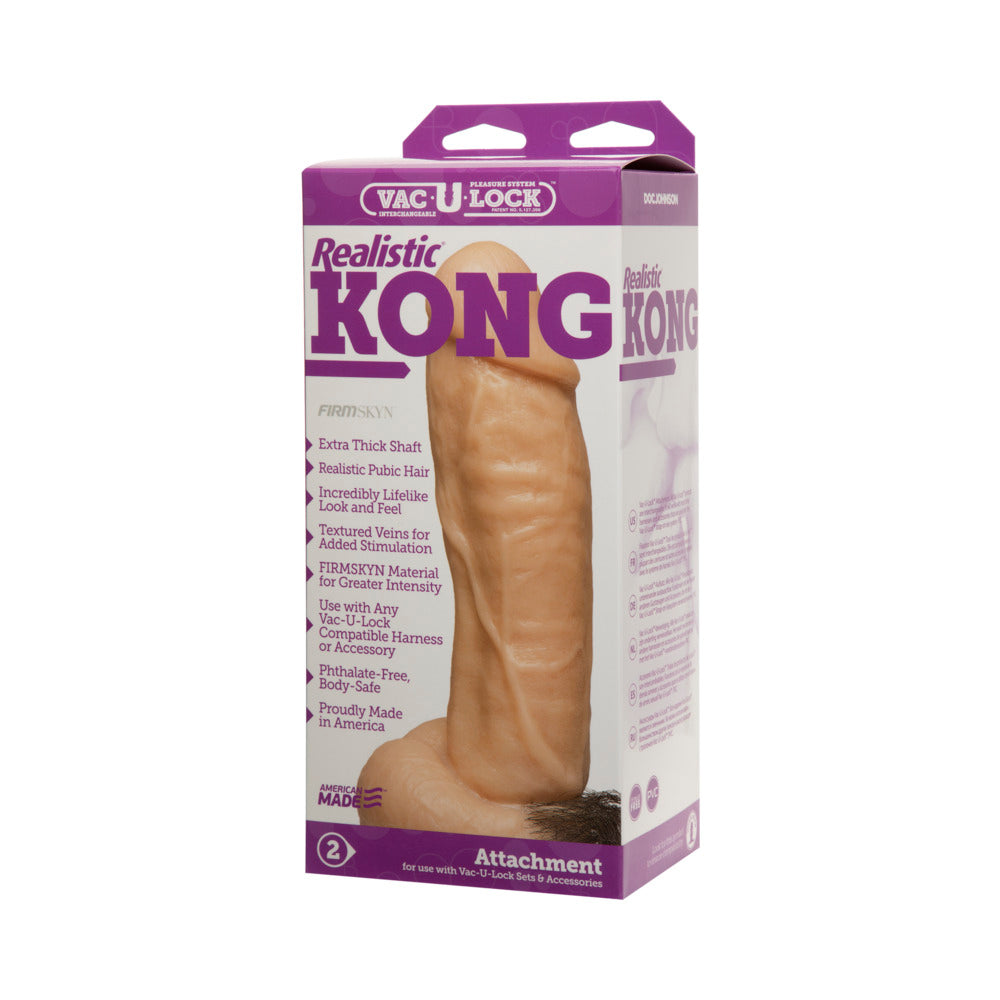 Vac-U-Lock - Realistic KONG White - Fantasies Boutique
