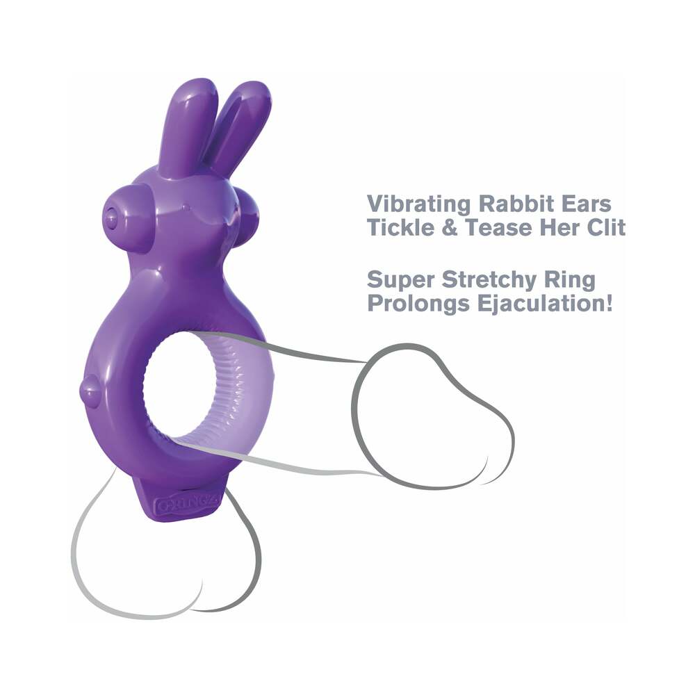 Fantasy C-Ringz Vibrating Ultimate Rabbit Ring With Ears Purple - Fantasies Boutique