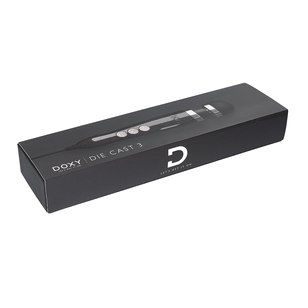 Doxy Die Cast 3 Compact Wand Vibrator Disco Black - Fantasies Boutique