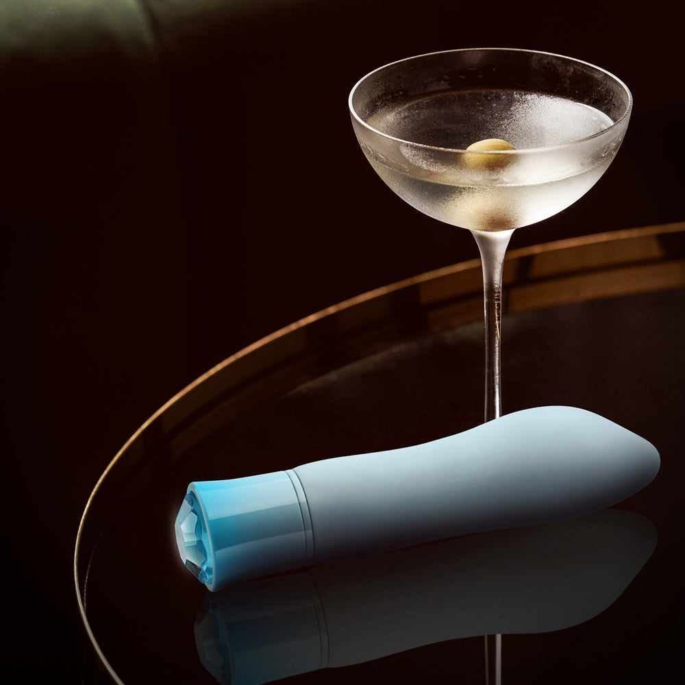 Blush Oh My Gem Ardor Rechargeable Warming Silicone Tapered Vibrator Aquamarine - Fantasies Boutique