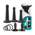 Vac-U-Lock Silicone Pegging Set Black - Fantasies Boutique