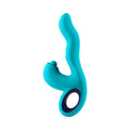 FemmeFunn Klio Rechargeable Silicone Triple Action Thumping Rabbit Vibrator Turquoise - Fantasies Boutique