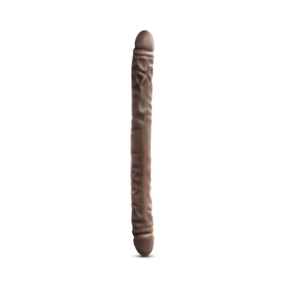 Blush Dr. Skin 18 in. Double Dildo Brown - Fantasies Boutique