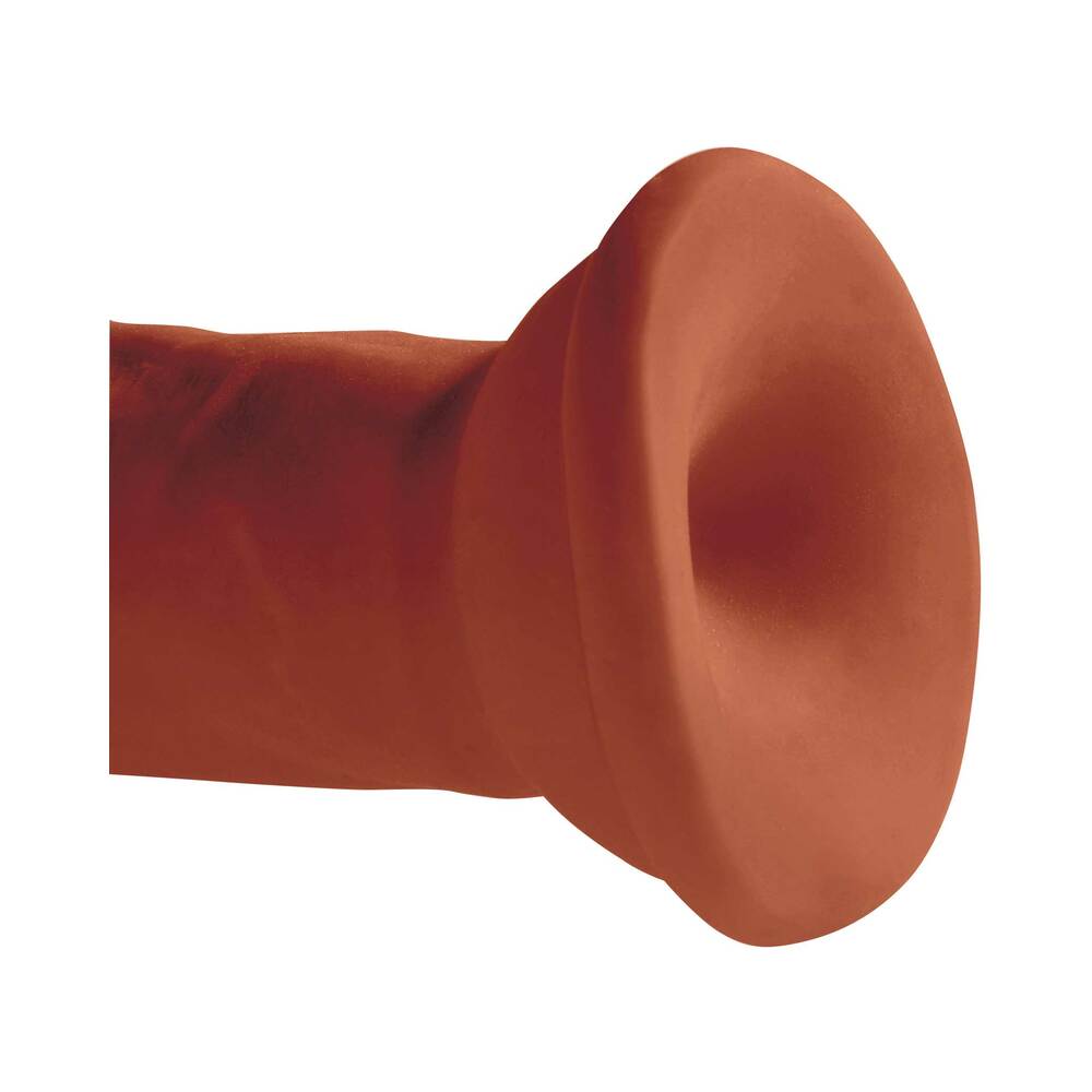King Cock Plus 6 in. Triple Density Cock Realistic Dildo With Suction Cup Brown - Fantasies Boutique