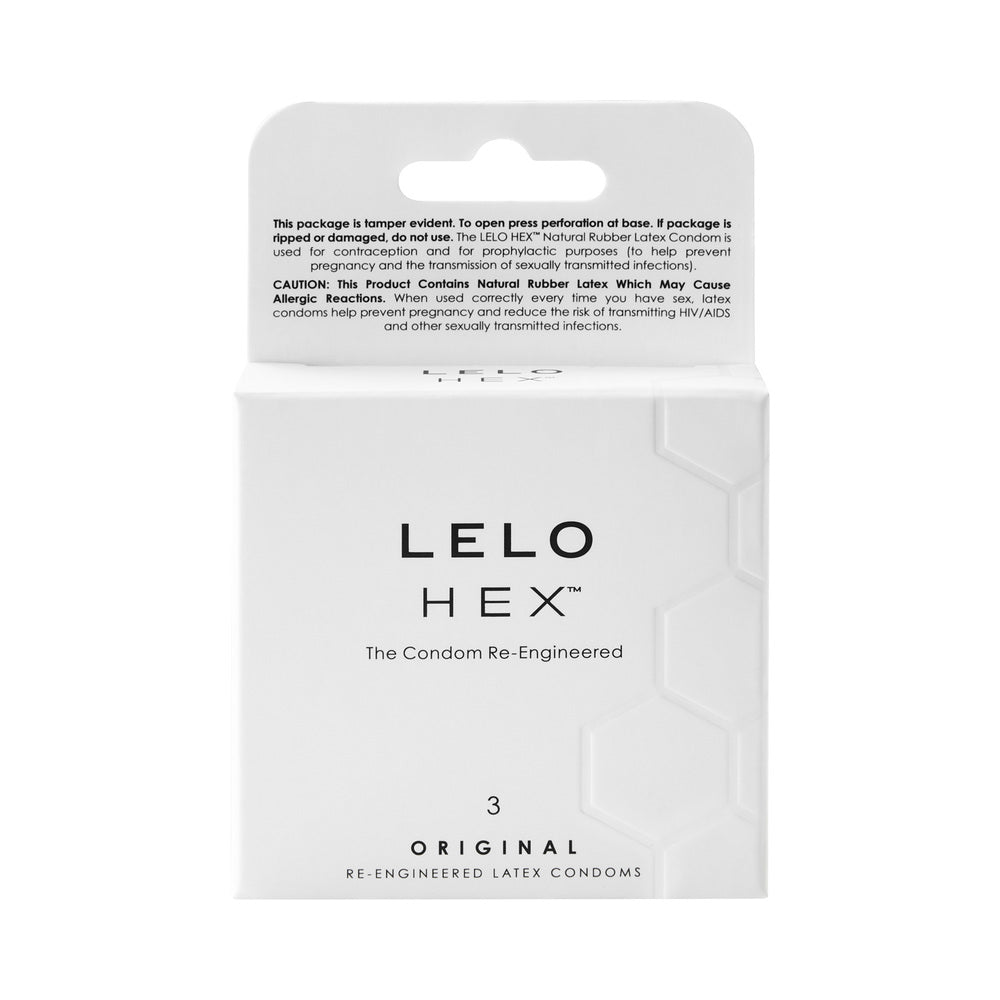 LELO HEX Original Lubricated Latex Condoms 3-Pack - Fantasies Boutique